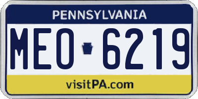 PA license plate MEO6219