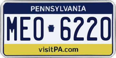 PA license plate MEO6220