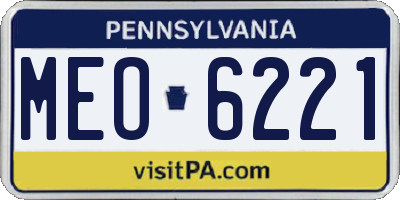 PA license plate MEO6221