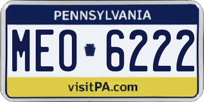 PA license plate MEO6222