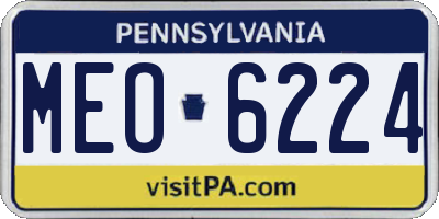 PA license plate MEO6224