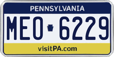 PA license plate MEO6229