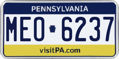 PA license plate MEO6237