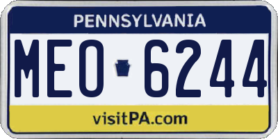 PA license plate MEO6244