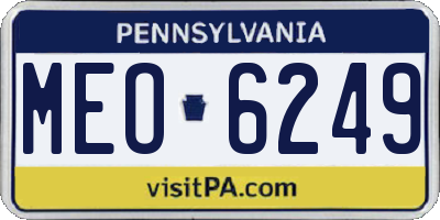 PA license plate MEO6249
