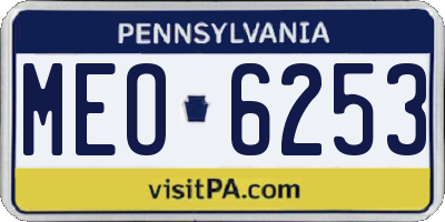 PA license plate MEO6253
