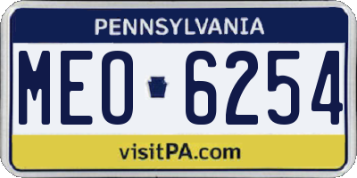 PA license plate MEO6254