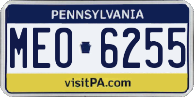 PA license plate MEO6255