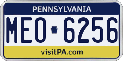PA license plate MEO6256