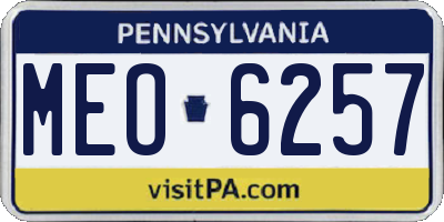 PA license plate MEO6257