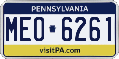 PA license plate MEO6261