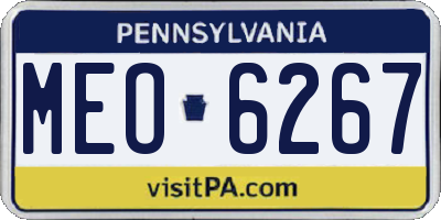 PA license plate MEO6267