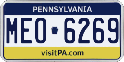 PA license plate MEO6269