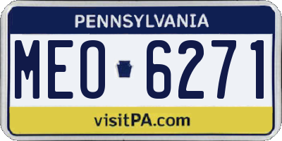 PA license plate MEO6271