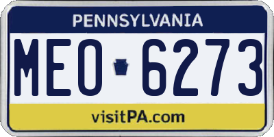 PA license plate MEO6273