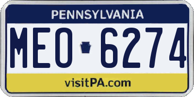 PA license plate MEO6274