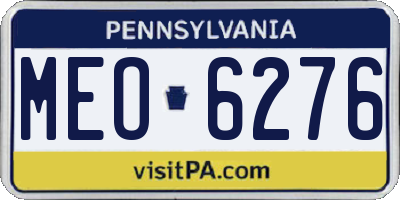 PA license plate MEO6276