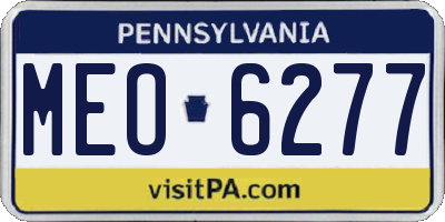PA license plate MEO6277