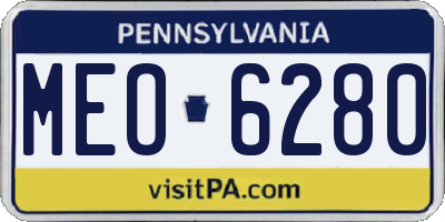 PA license plate MEO6280