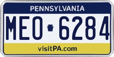 PA license plate MEO6284