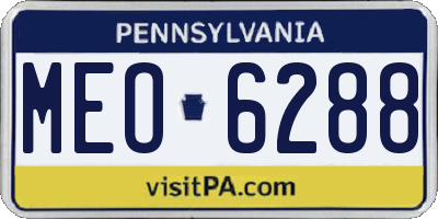 PA license plate MEO6288