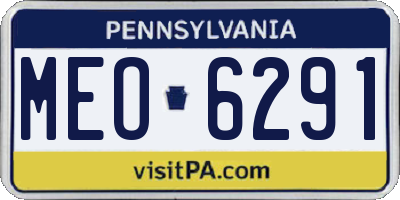 PA license plate MEO6291