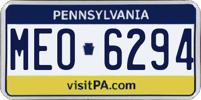 PA license plate MEO6294