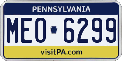 PA license plate MEO6299