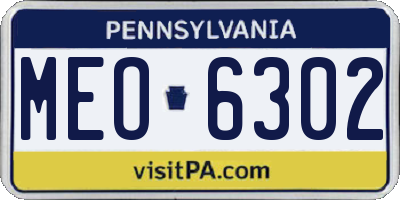 PA license plate MEO6302