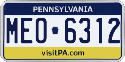 PA license plate MEO6312