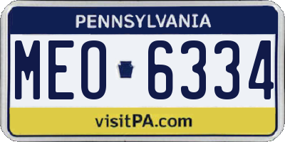 PA license plate MEO6334