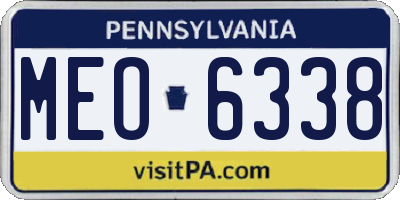PA license plate MEO6338