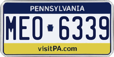 PA license plate MEO6339