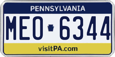 PA license plate MEO6344