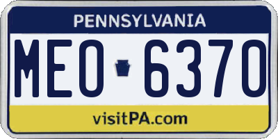 PA license plate MEO6370