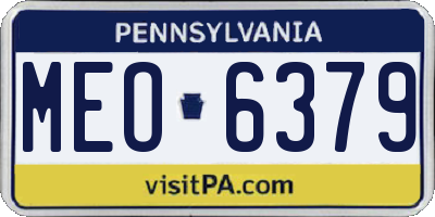 PA license plate MEO6379