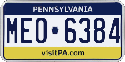 PA license plate MEO6384