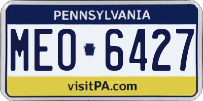 PA license plate MEO6427