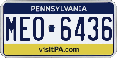 PA license plate MEO6436