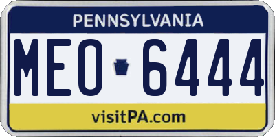 PA license plate MEO6444