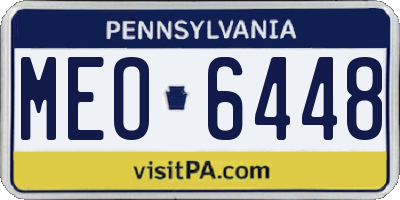 PA license plate MEO6448