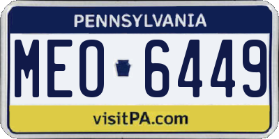PA license plate MEO6449