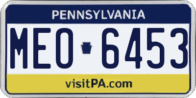 PA license plate MEO6453