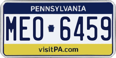 PA license plate MEO6459