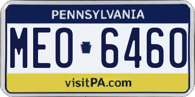 PA license plate MEO6460