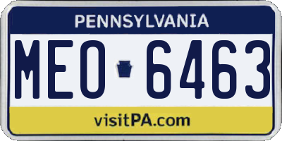 PA license plate MEO6463