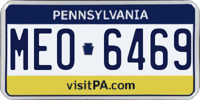 PA license plate MEO6469