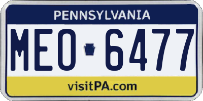 PA license plate MEO6477