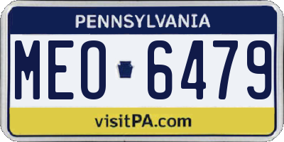 PA license plate MEO6479