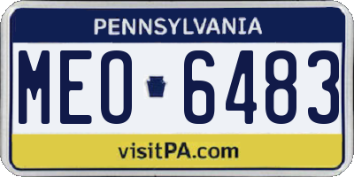 PA license plate MEO6483